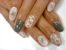 バイカラー豹柄☆ジェル - グランベイル~nail room~