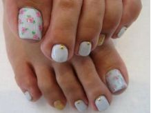 小花柄☆フットジェル - グランベイル~nail room~