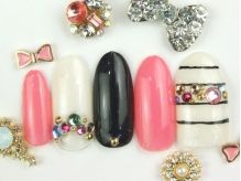 ピンク☆ボーダー\5500 - Nailsalon HanaAoyama　堂山店