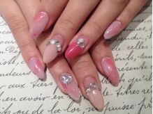 ピンク春タイダイ【¥8640】 - ネイルサロンDiva 梅田 Ena店