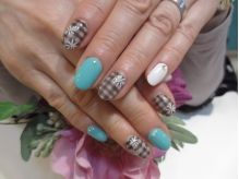 涼しげガーリーチェック♪ - Cherie Nail salon エキマルシェ大阪店