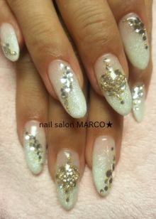 ホワイト冬ネイル - nail salon MARCO