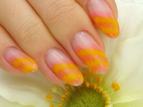 ピンク×イエローのギンガムチェック - NAIL SELECTION 心斎橋店