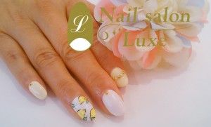 レモン柄 - Nail salon Luxe