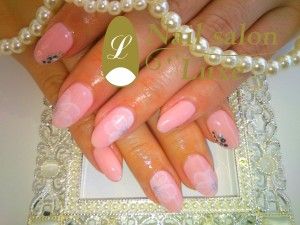 お花のたらしこみアート - Nail salon Luxe