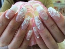 お花埋め尽くしネイル