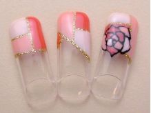 薔薇×ステンドグラス風ネイル
