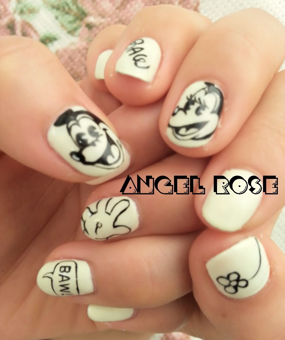 Nostalgic Mickey Nail - Nail Art Design Angel Rose