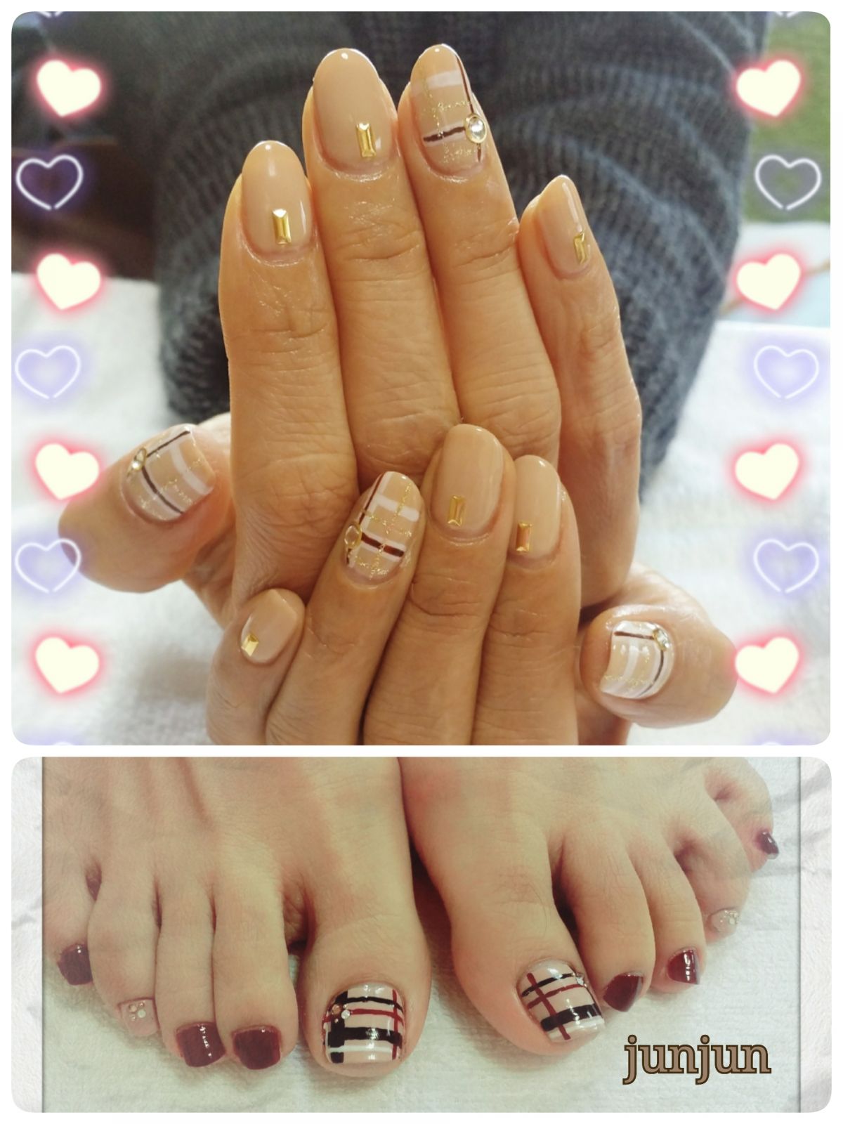 handはソフトジェルネイル
fotはペディキュアネイル