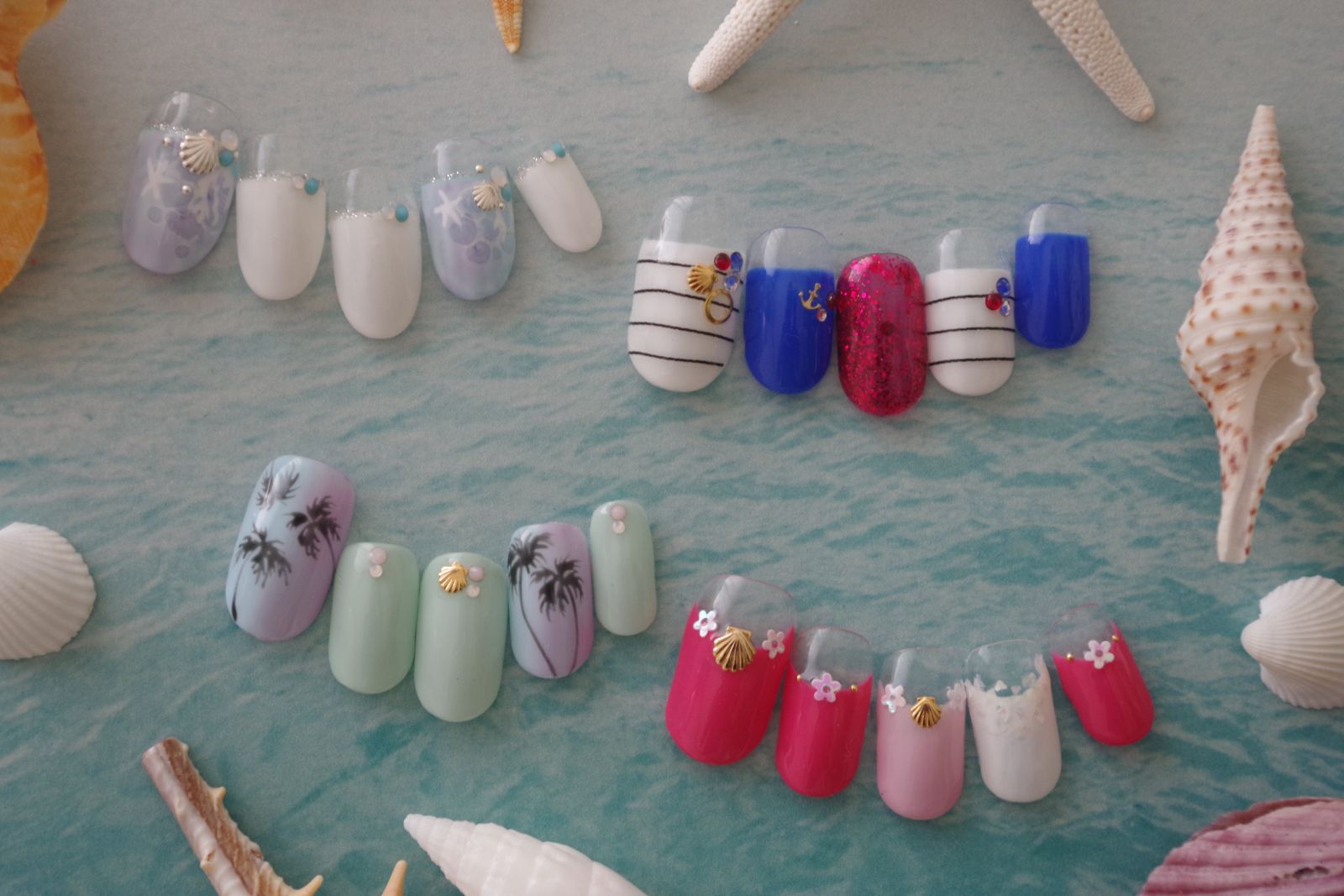 海を感じるジェルネイル☆ハンド定額７５００円