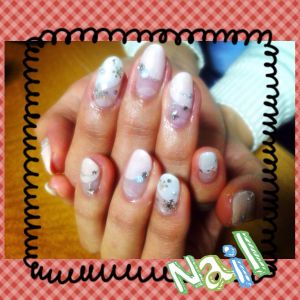 雪の結晶ネイル６０００円