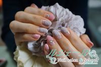 グレージュ×ライラックのニュアンス×ストーン