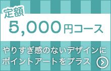 ハンドネイル定額5000円

オフィスネイルやシンプルなデザインにポイントアートをプラス