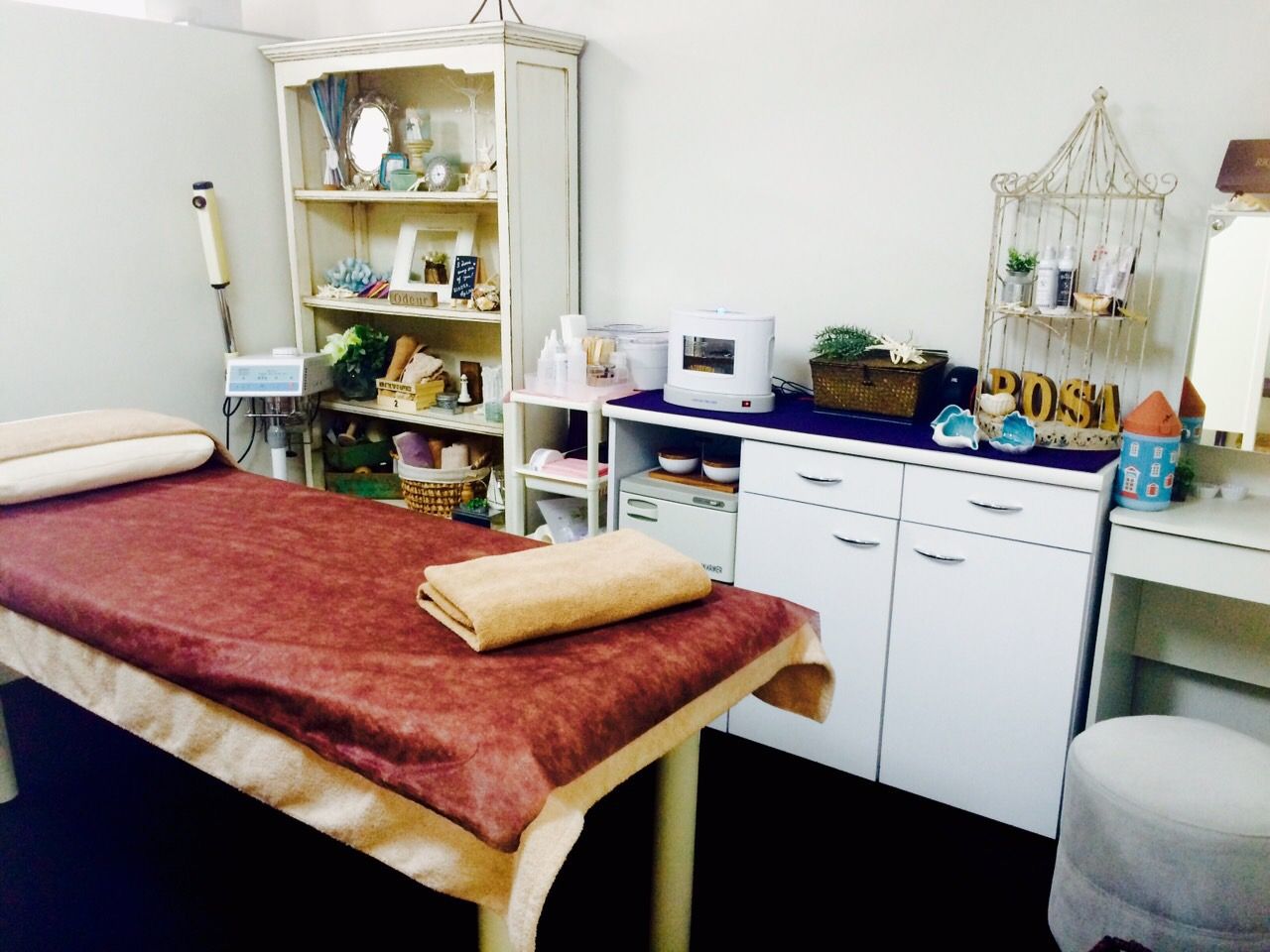 脱毛&BODYマッサージルーム、完全個室！