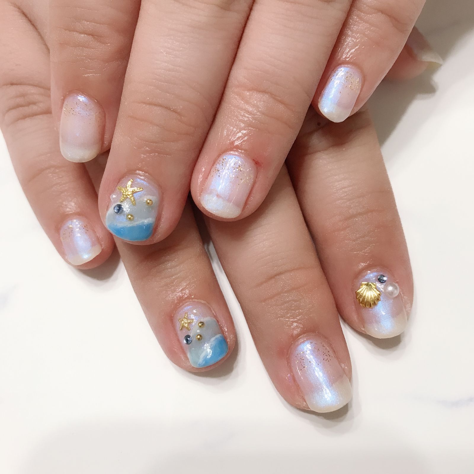 8月 キャンペーン 波 - Layla Nails