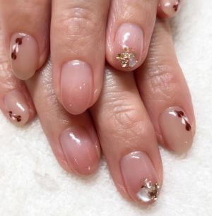 バレンタインネイル