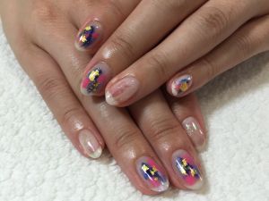 オリジナルフォイルデザインネイル