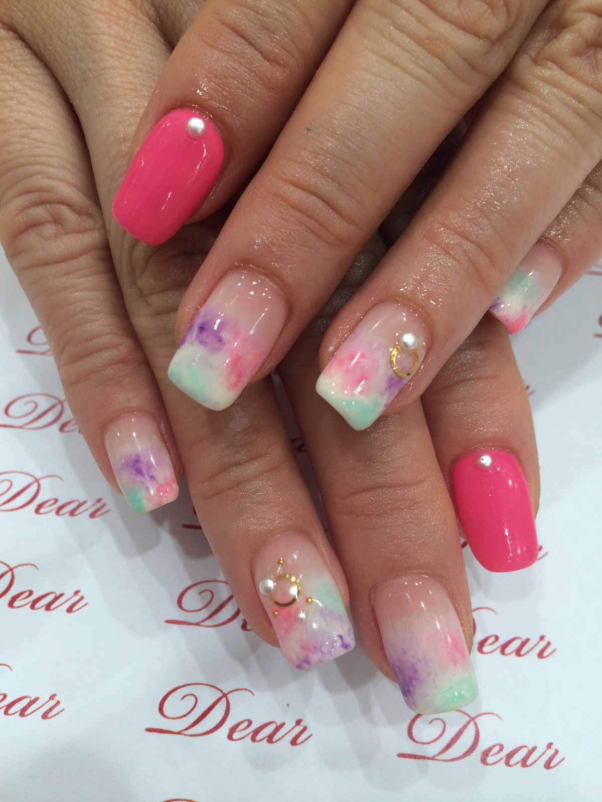 ☆Pink×タイダイ☆ - Dear NAIL CREATION