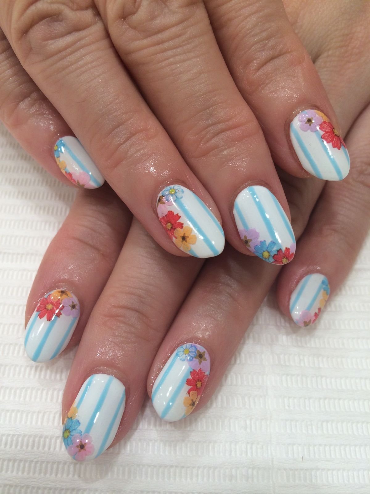 ☆ストライプ×お花☆ - Dear NAIL CREATION
