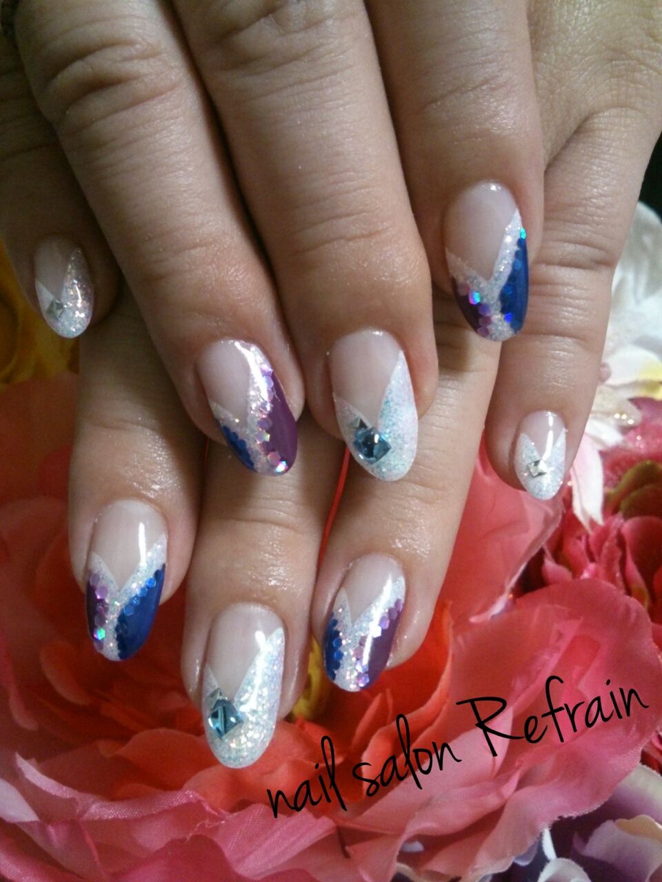 ⑥フリーデザイン☆(おまかせコース) - nail salon Refrain