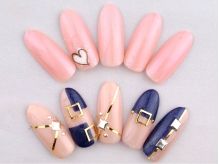 【上】ハート【下】ブロッキング - HAIR & NAIL MIYA 本店