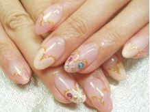 大人気のハートフレンチ!カラフルなストーンがとっても可愛い! - jolinail