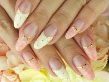 リボン×ドットネイル¥6600 - milie nail