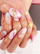 パステルカラーの可愛いチェック♪ - Nail Salon Roel