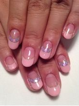 ホログラムフレンチジェルネイル - nail cafe Maki-art