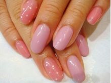 コーラルピンクのつやワンカラー - nail & eyelash RU-LA